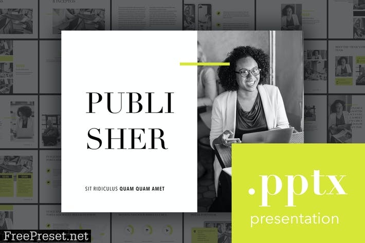 Publisher PowerPoint Template HQE36V