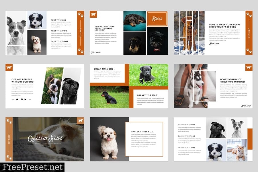 Puppy - Pet Shop Powerpoint Template KEZAVWF