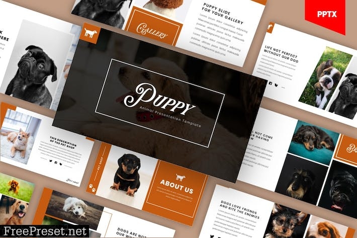 Puppy - Pet Shop Powerpoint Template KEZAVWF