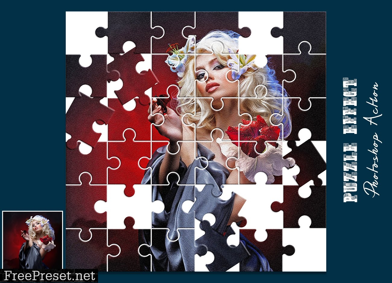 Puzzle Effect Photoshop Action 7357583