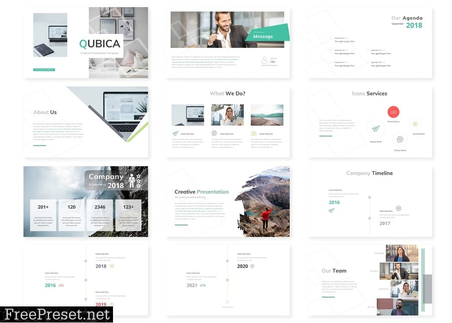 Qubica - Powerpoint Template X3XXRH