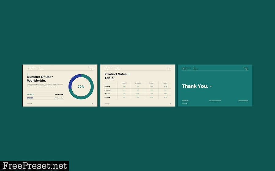 Quint Pitch Deck PowerPoint Template 72PRGEE