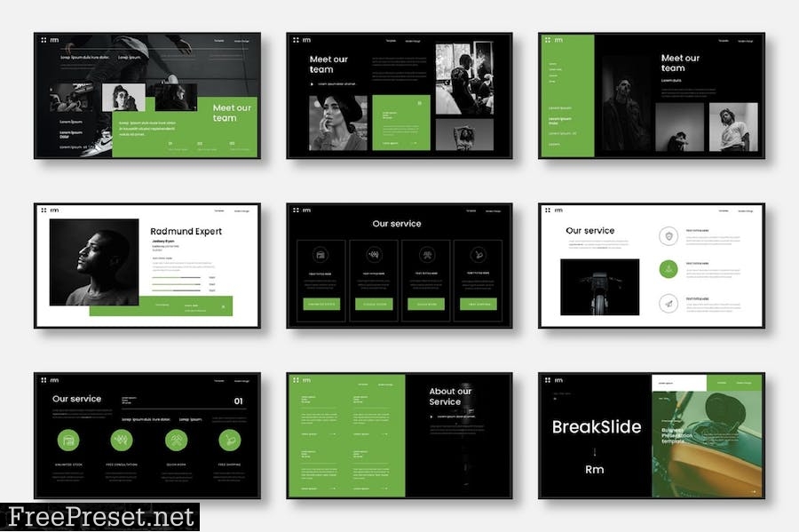 Radmund – Business PowerPoint Template 2Y7J67V