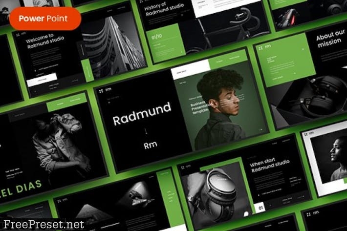 Radmund – Business PowerPoint Template 2Y7J67V