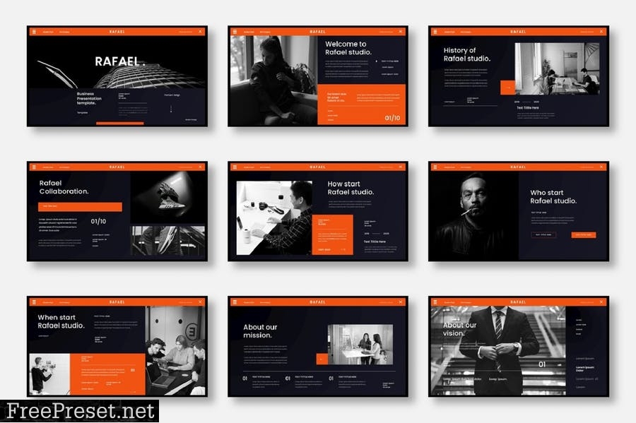 Rafael – Business PowerPoint Template 53SLP2T