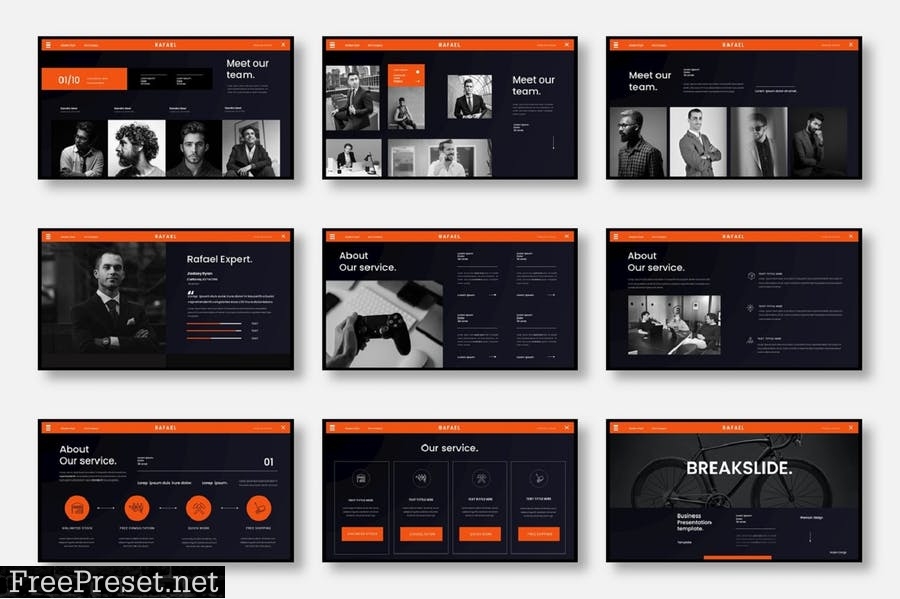 Rafael – Business PowerPoint Template 53SLP2T