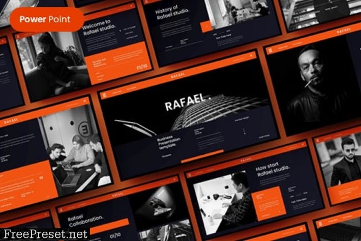 Rafael – Business PowerPoint Template 53SLP2T