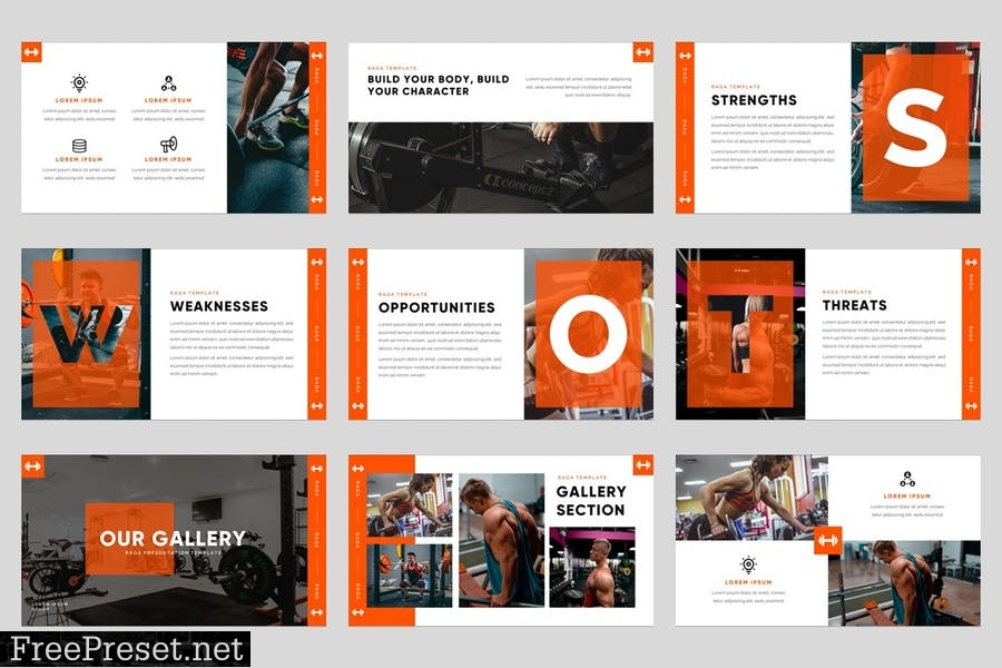 RAGA - Sport Center & Gym Powerpoint Template TCM8H8N