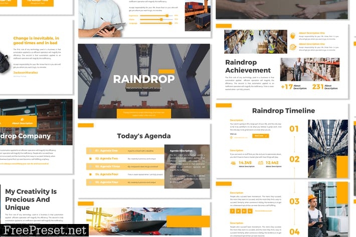 Raindrop - Business Template Prensentation VAZVRCL