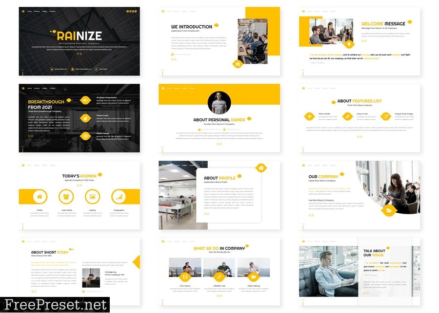 Rainize - Presentation PPTX / GSlides / Key BFTCBNH