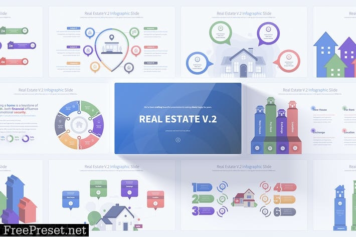Real Estate V.2 - PowerPoint Infographics Slides L5D57YA