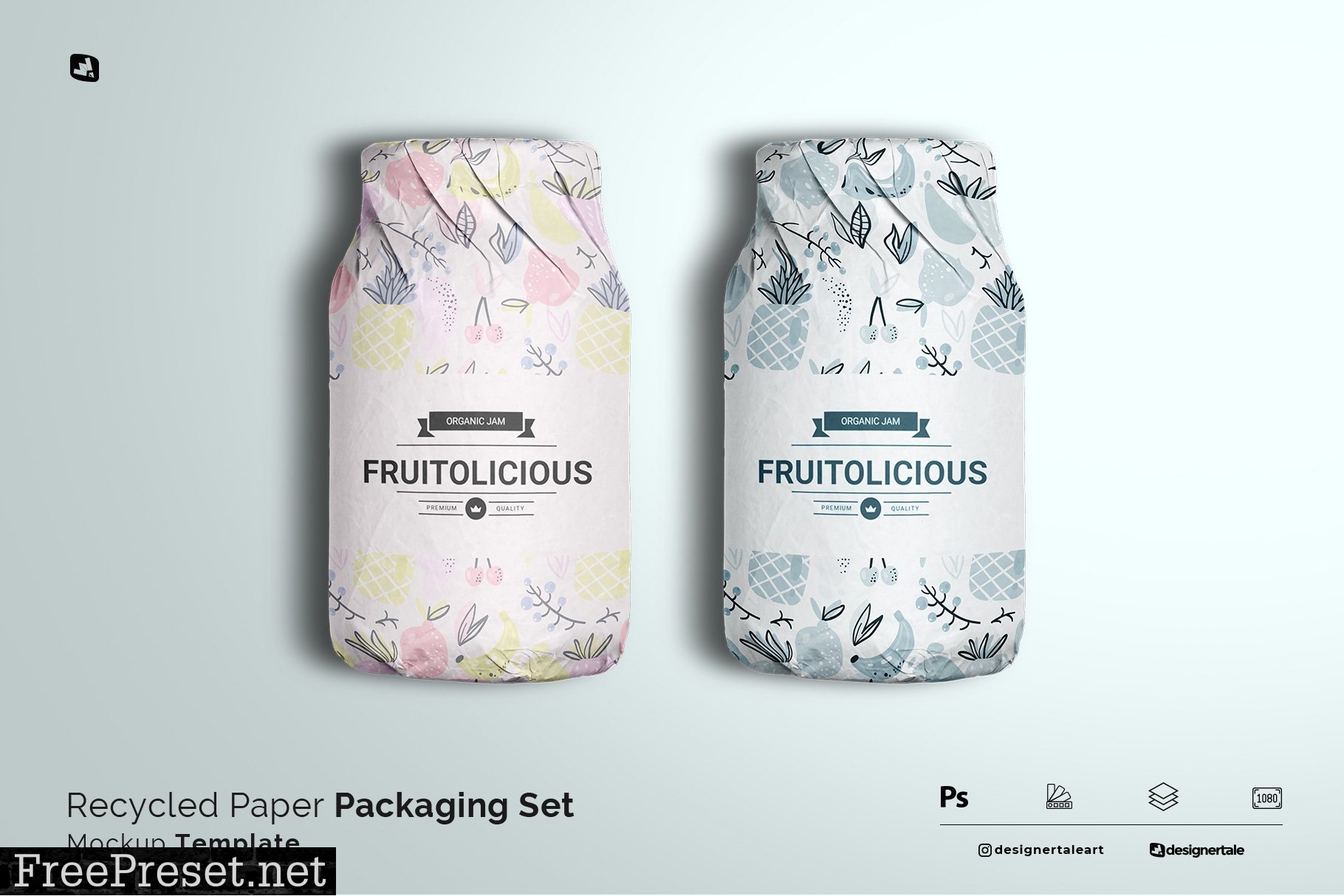 Recycled Paper Packaging Set Mockup 6526057