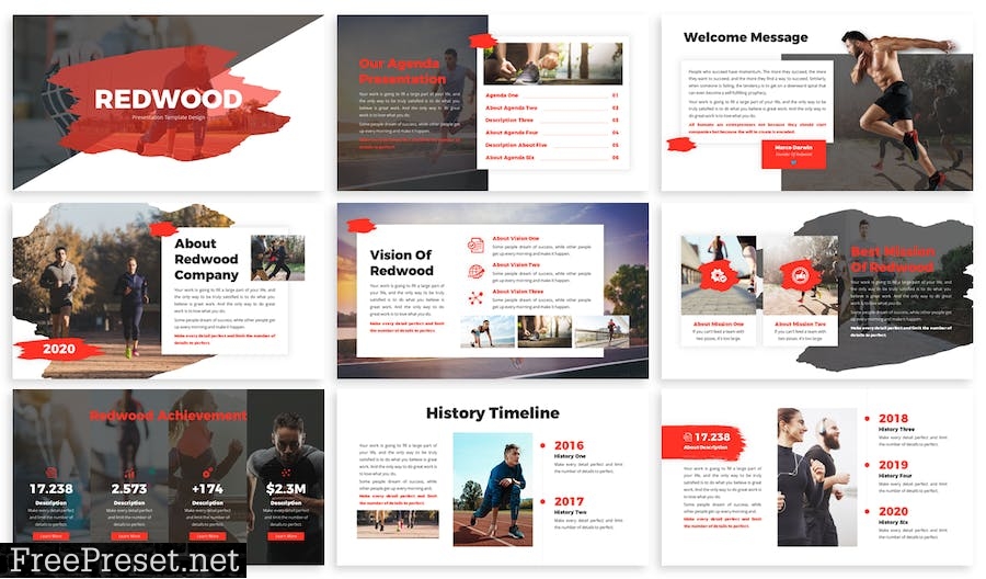 Redwood - Business Template Prensentation PVTVY36