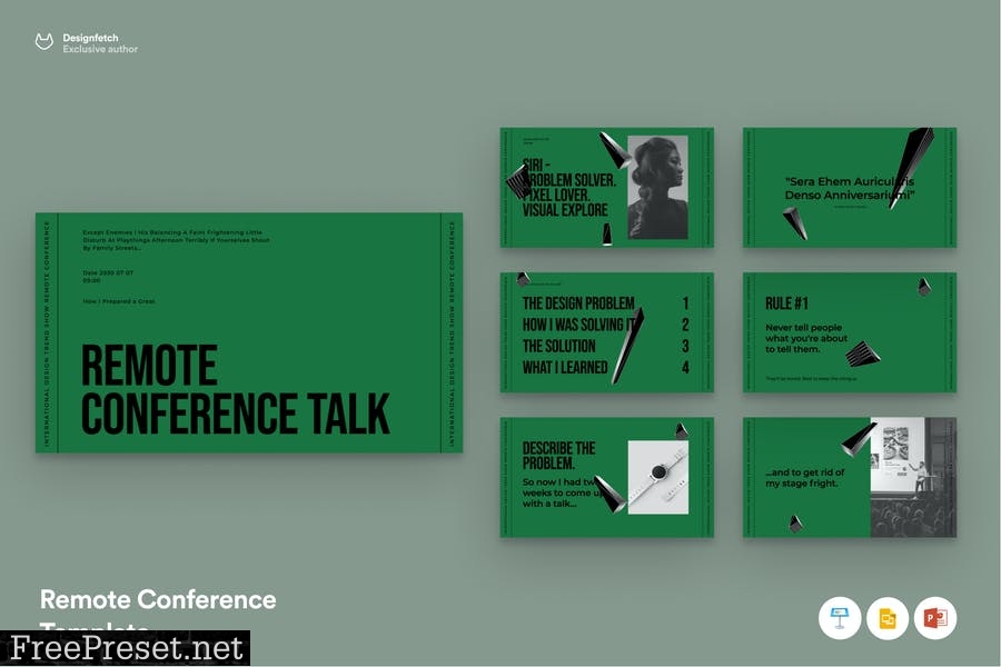 Remote Conference Speech Template Presentation 62D2XM5