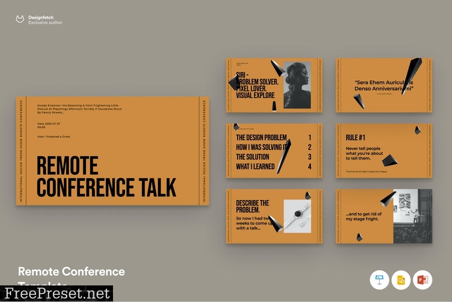 Remote Conference Speech Template Presentation 62D2XM5