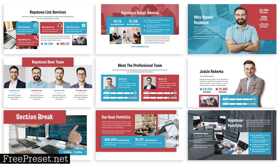 Repstone - Business Template Prensentation TJ8DJLJ