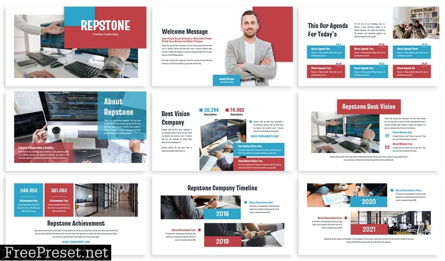 Repstone - Business Template Prensentation TJ8DJLJ