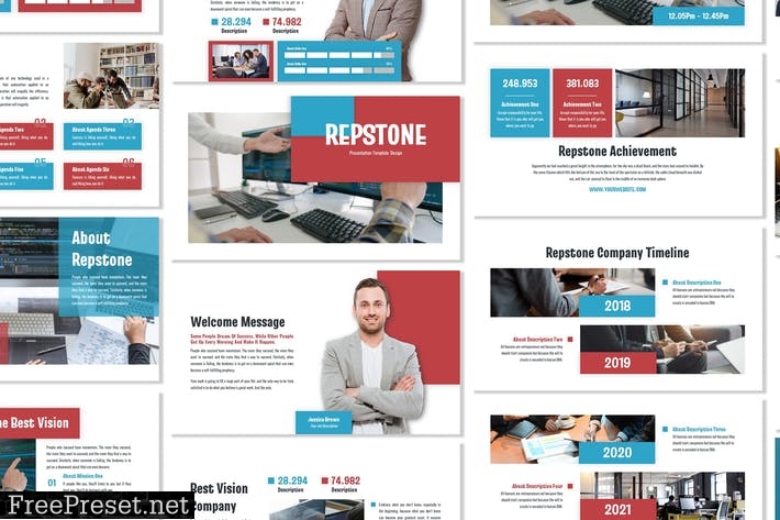 Repstone - Business Template Prensentation TJ8DJLJ