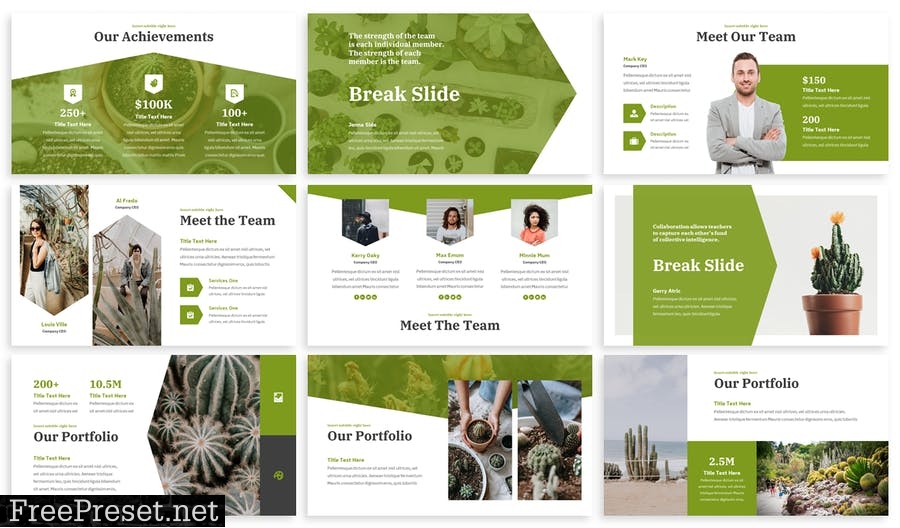 Ribon - Eco Powerpoint Template B7CRH6E