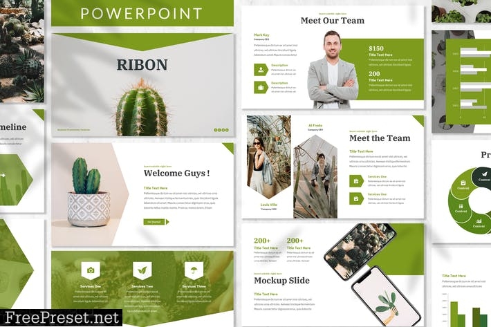 Ribon - Eco Powerpoint Template B7CRH6E