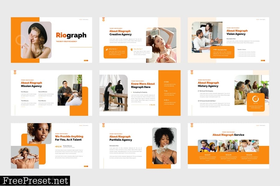 Riograph - Creative Agency PowerPoint Template NLSPEYS