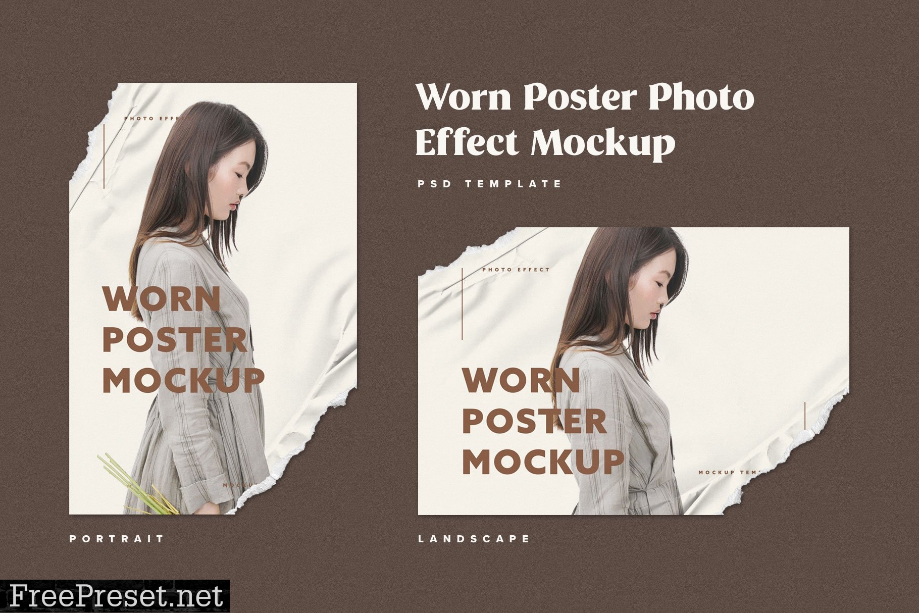 Ripped Paper Poster Mockup Set 5918806