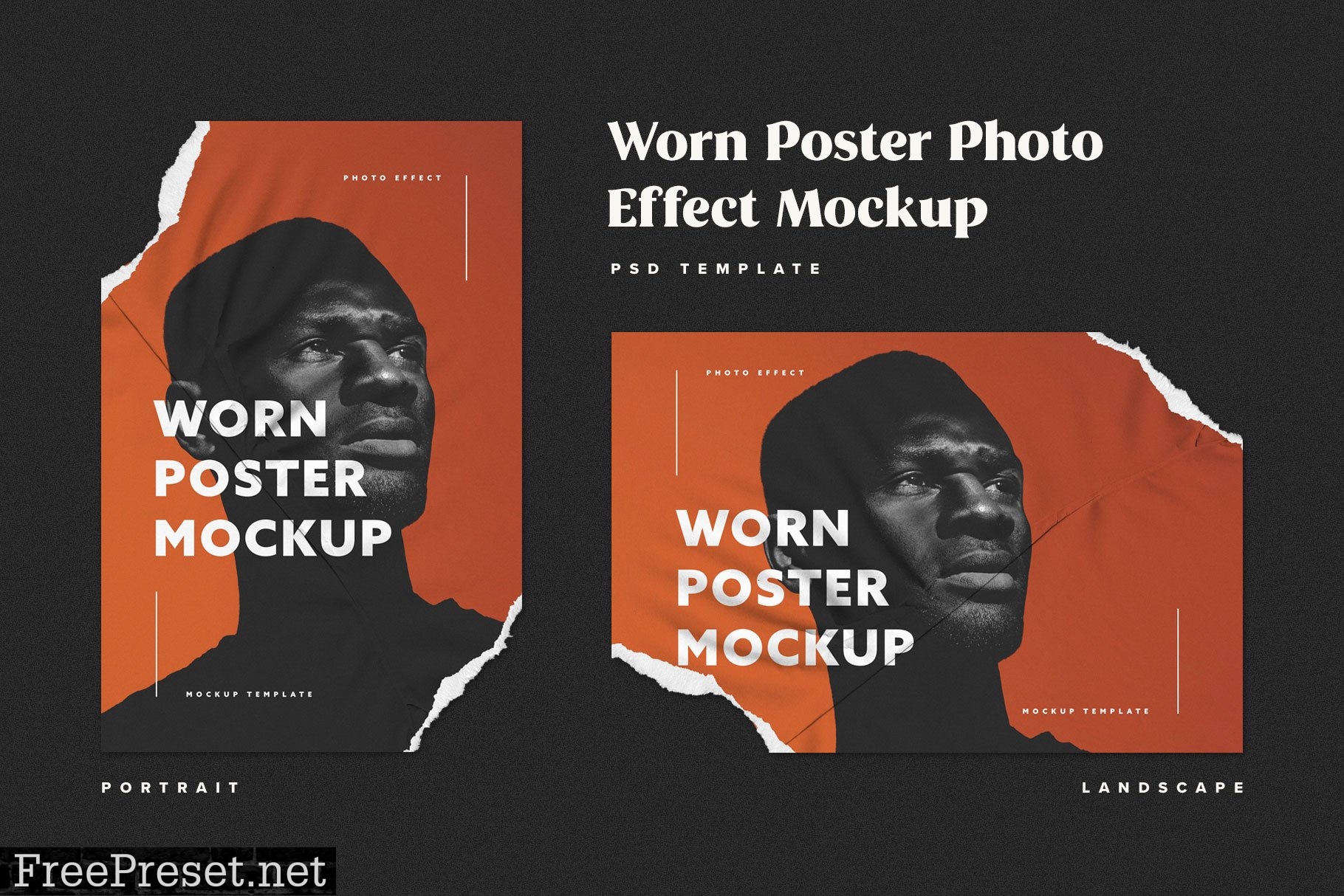 Ripped Paper Poster Mockup Set 5918806