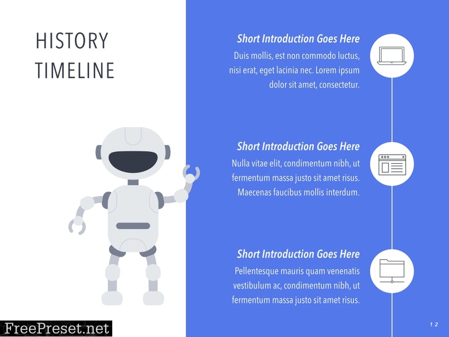 Robot Showcase PowerPoint Template QQBF6B