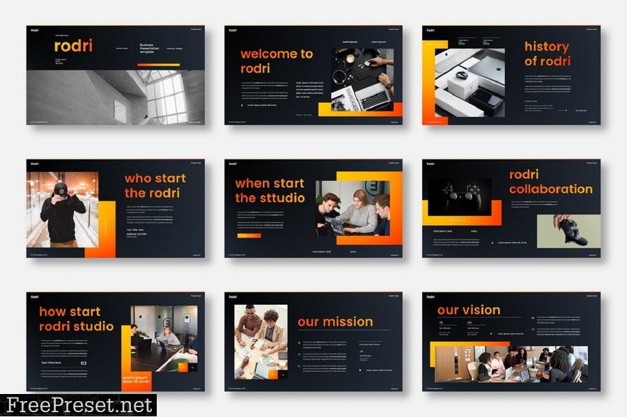 Rodri – Business PowerPoint Template 8AMY5F9