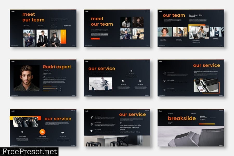 Rodri – Business PowerPoint Template 8AMY5F9