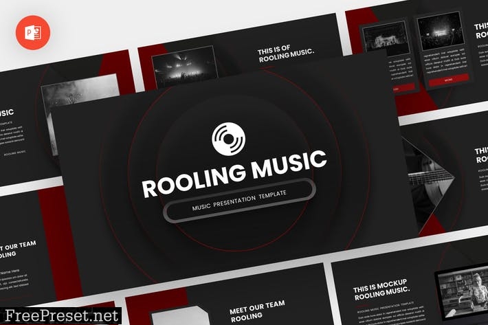 Rooling - Music Powerpoint Template SG6RJU8