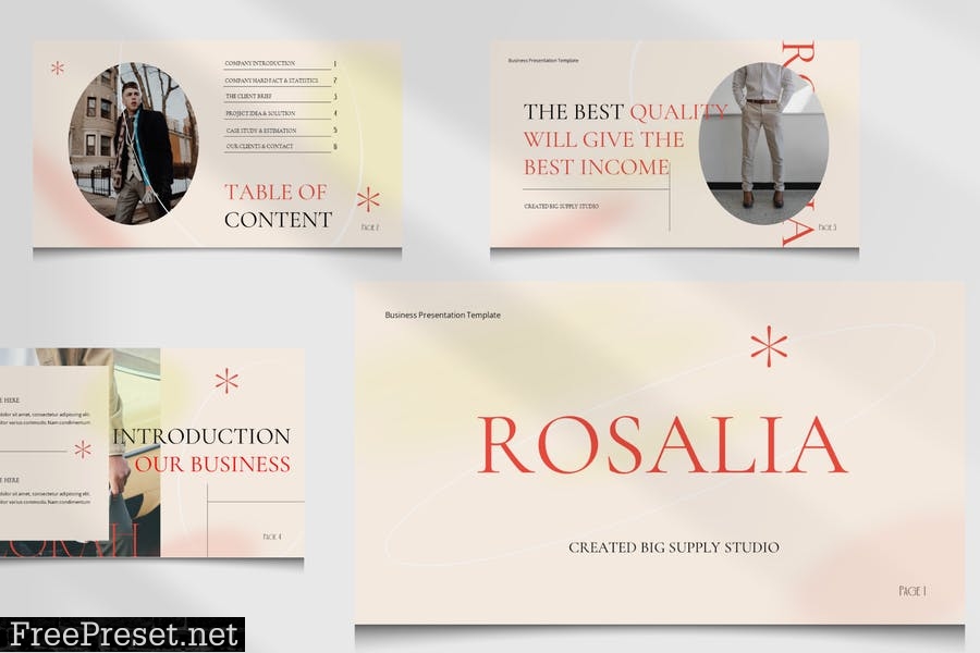 Rosalia Powerpoint Business Proposal Presentation QQKZ4Z2