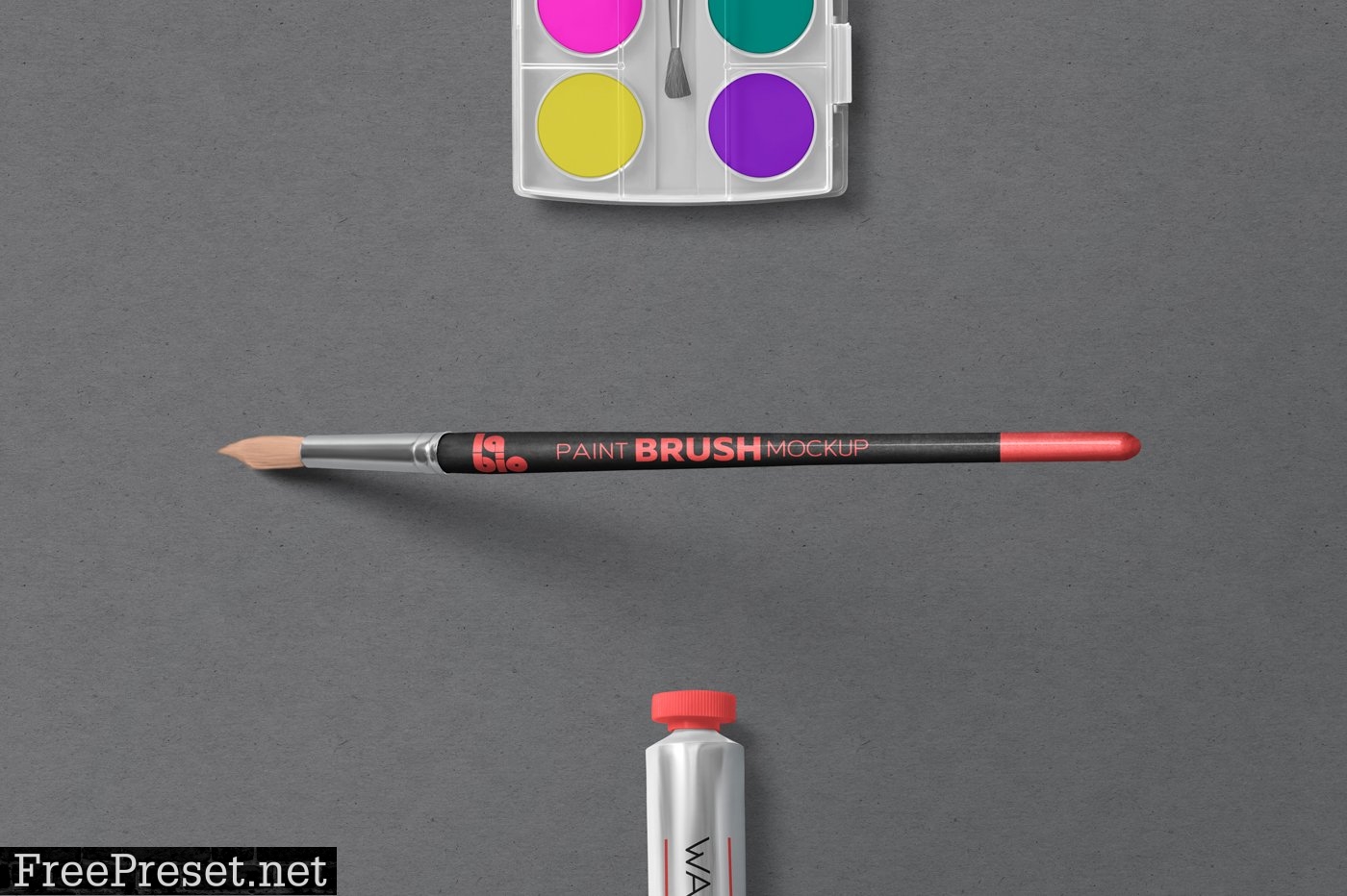 Round Tip Paint Brush Mockups 7305651