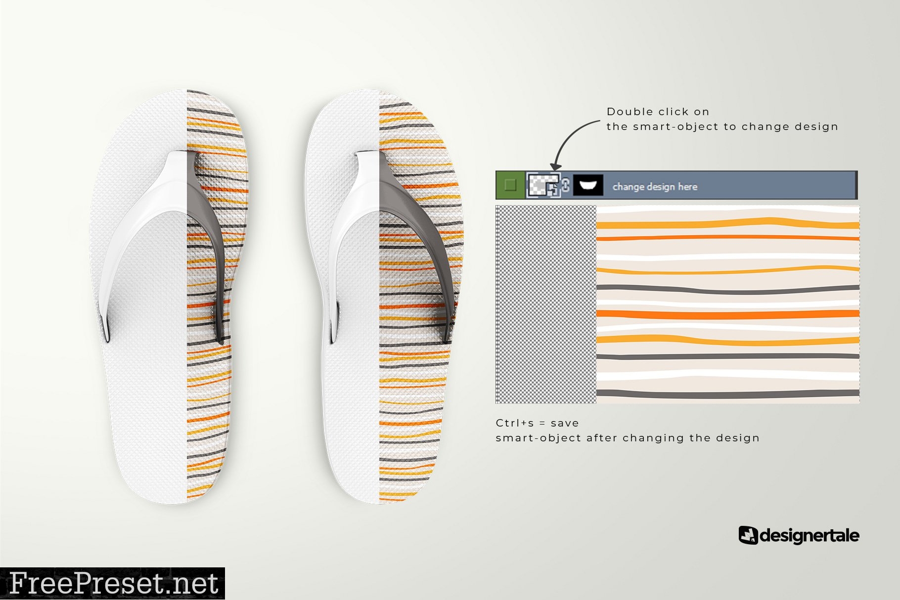 Rubber Flip Flop Sandals Mockup 6670930