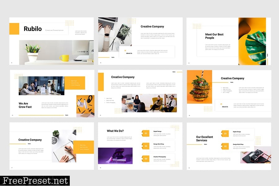 Rubilo - Creative Presentation Template 3FPEPH2