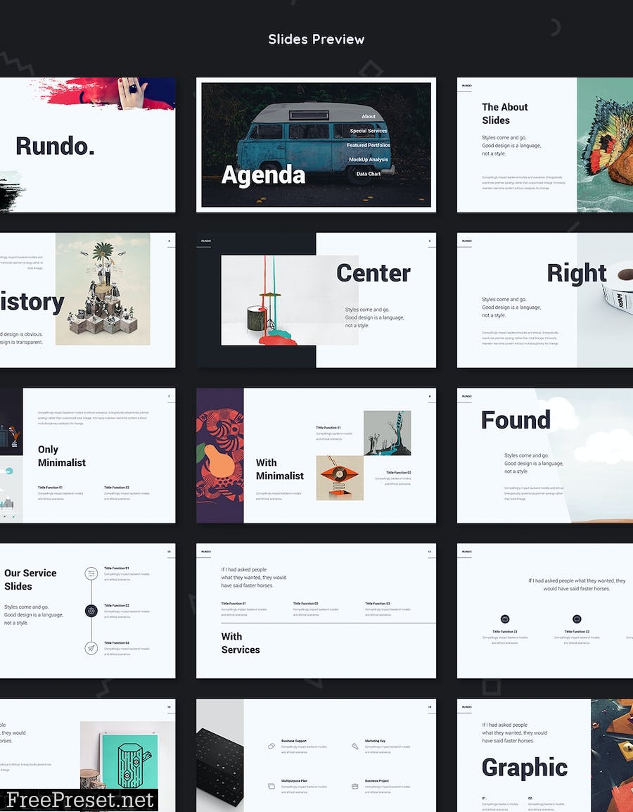 RUNDO Minimal & Creative Template (Google Slides) T23THQ3