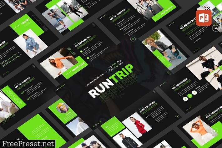 Runtrip - Streetwear PowerPoint Template 4DX6XS2