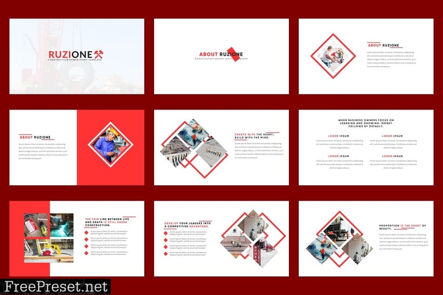 Ruzione - Construction Powerpoint Template 2JY2GQT