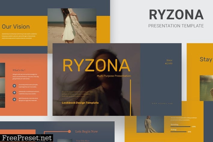 Ryzona - Business Lookbook Powerpoint Template ATNBMZ7
