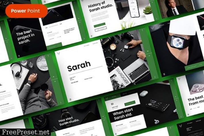 Sarah – Business PowerPoint Template FZKS2BX