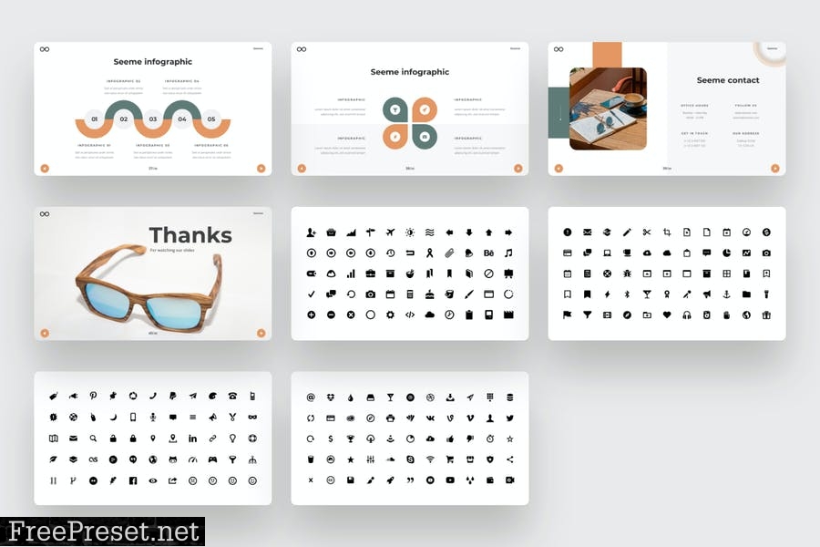 Seeme- Glasses PowerPoint Template KZWJ3XZ