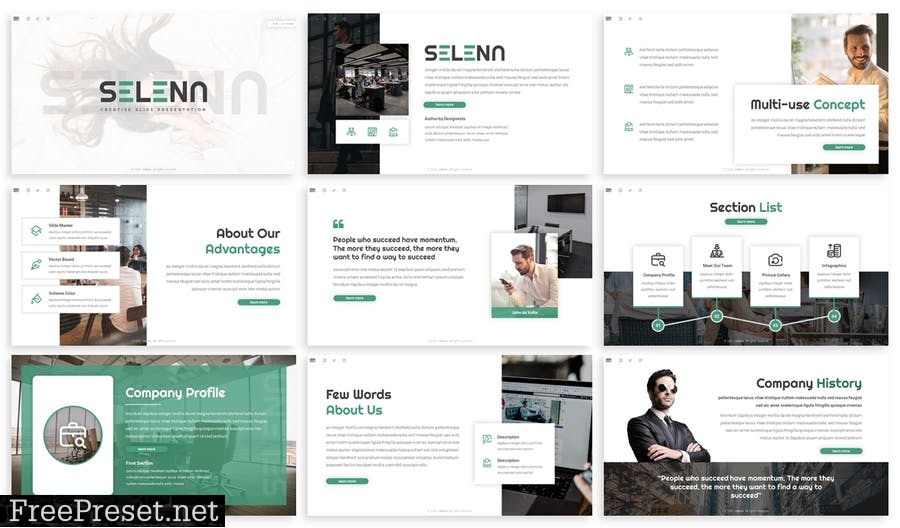 Selena - Modern Agency Prensentation Template 269TM4J