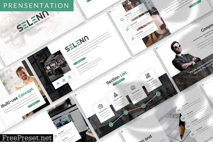 Selena - Modern Agency Prensentation Template 269TM4J