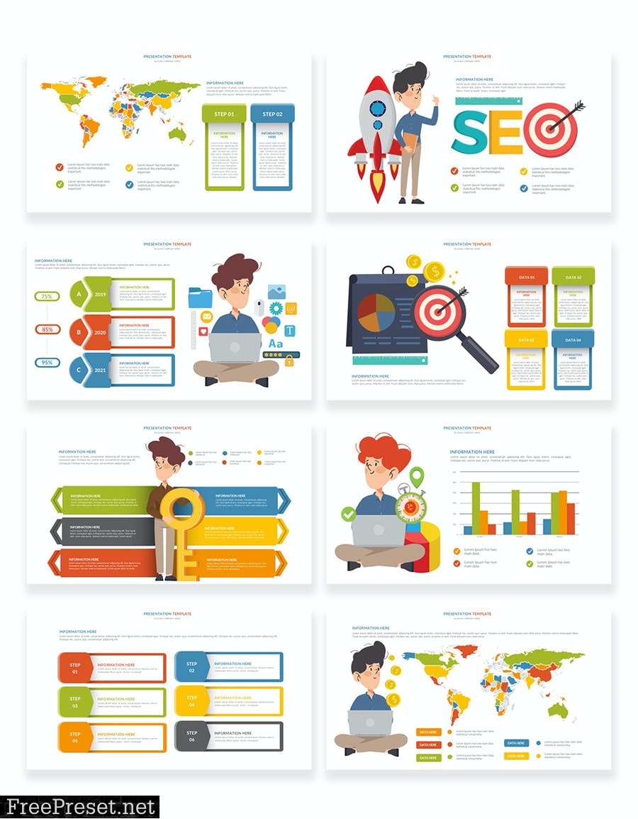 SEO Infographic Powerpoint Template 9LYWWSX