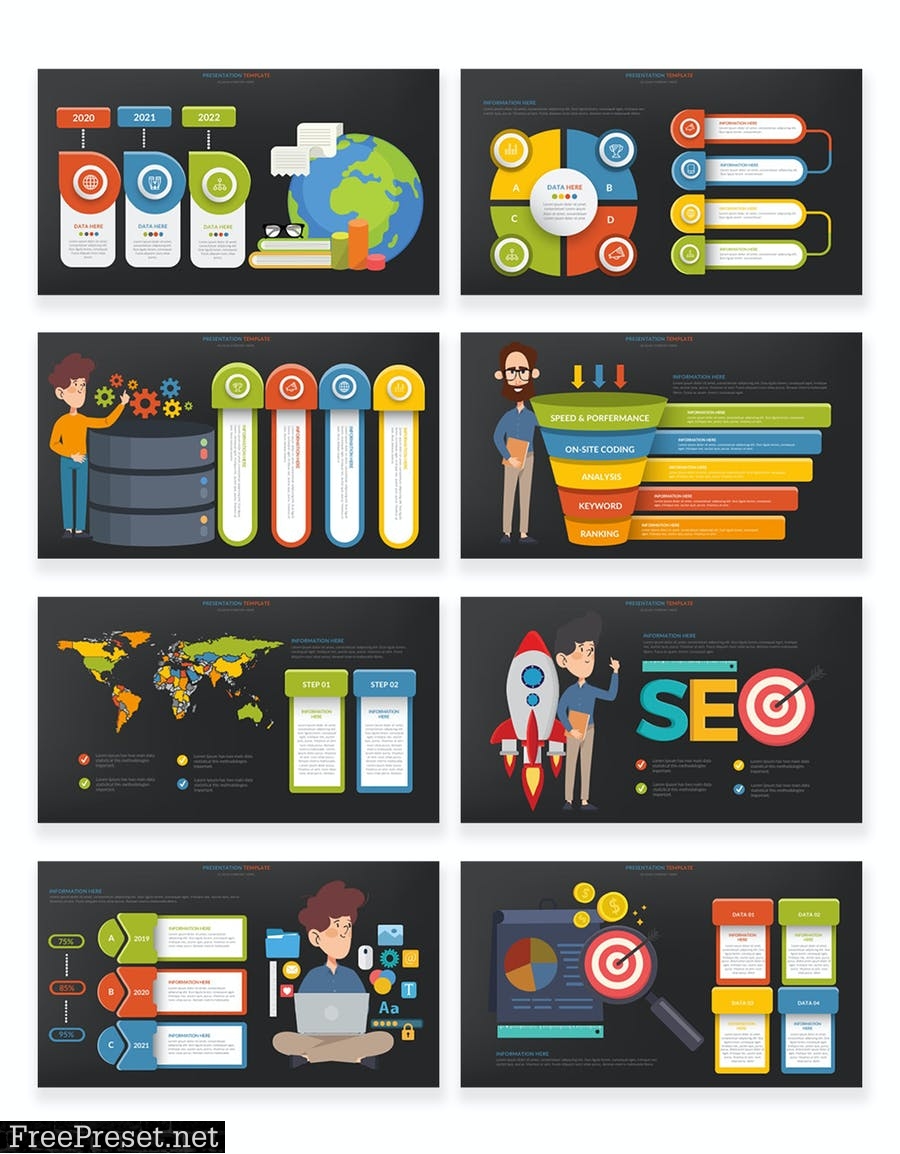 SEO Infographic Powerpoint Template 9LYWWSX