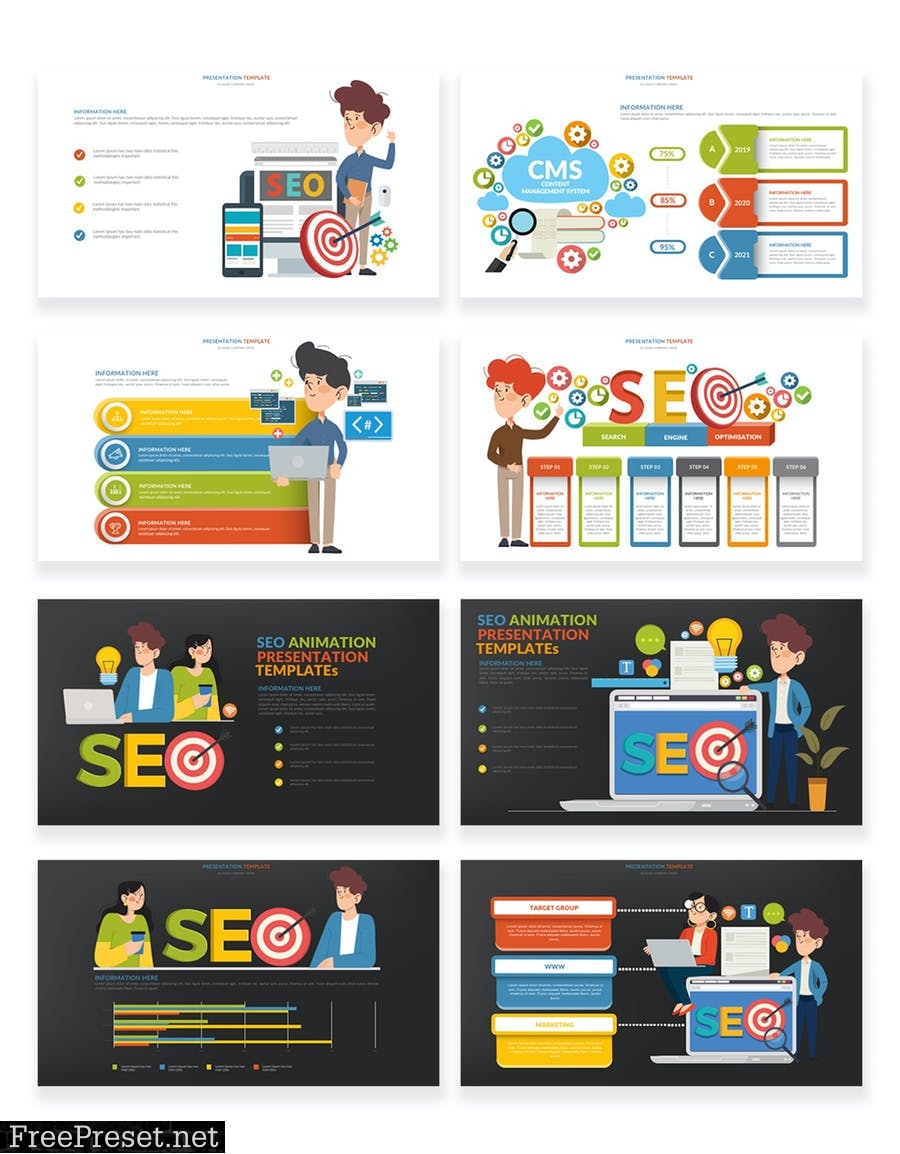 SEO Infographic Powerpoint Template 9LYWWSX