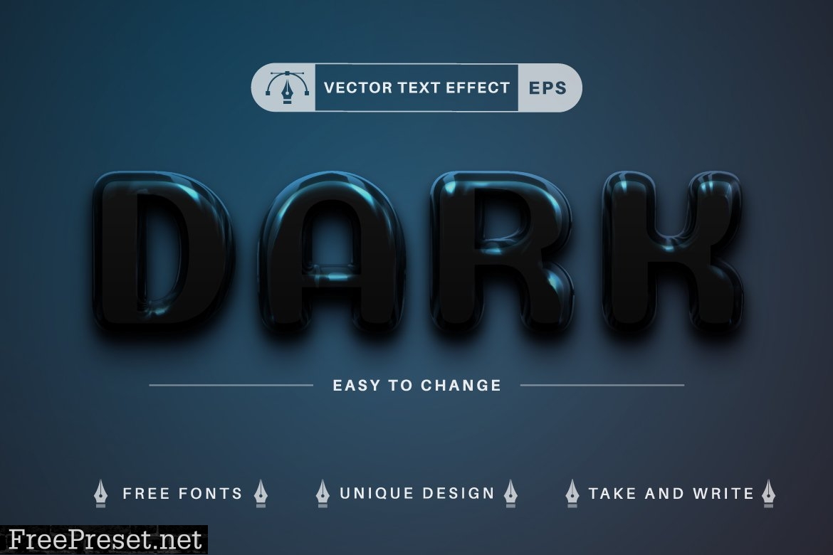 Set 10 Plastic Editable Text Effects