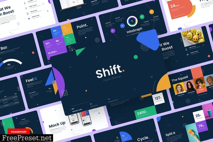 Shift - Digital StartUp PowerPoint XCYPLKS