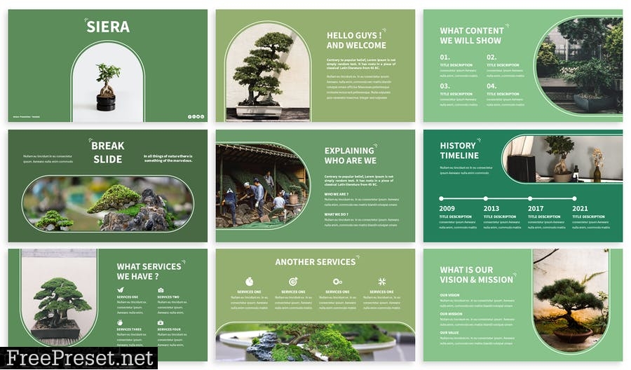 Siera - Eco Plant Powerpoint Template LU44H28