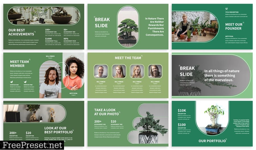 Siera - Eco Plant Powerpoint Template LU44H28